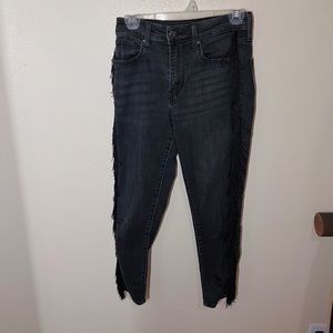Black Levi’s with fringe on the sides!!